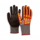 東顯18-3-002 18針丁腈磨砂涂層手背TPR防割手套